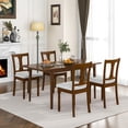 thumbnail image 3 of Gymax Set of 4 Upholstered Wooden Dining Chair w/ Seat Storage Space Brown, 3 of 10