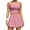 Pink, variant on Charmo Womens 2 Piece Tennis Skirts Sets Athletic Dress with Bulit-in Shorts and Pockets