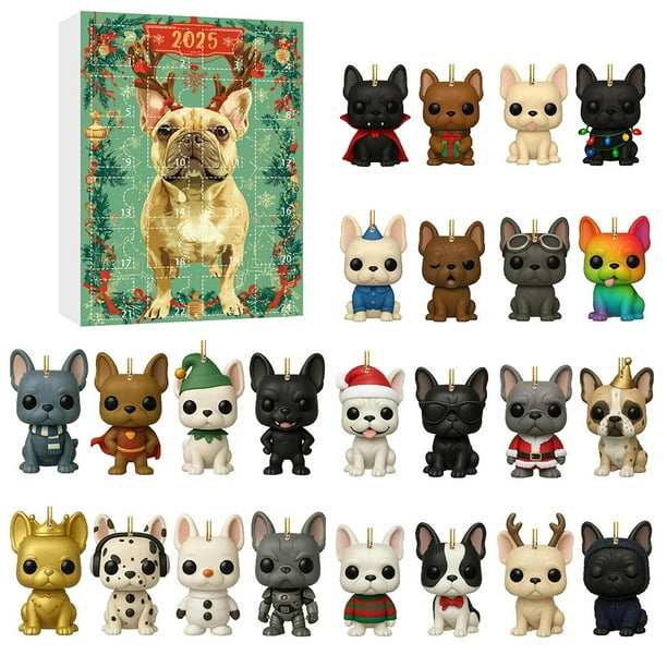 Calendario Cuenta Regresiva Navidad Bulldog Francés para Amantes Los Padres (b)