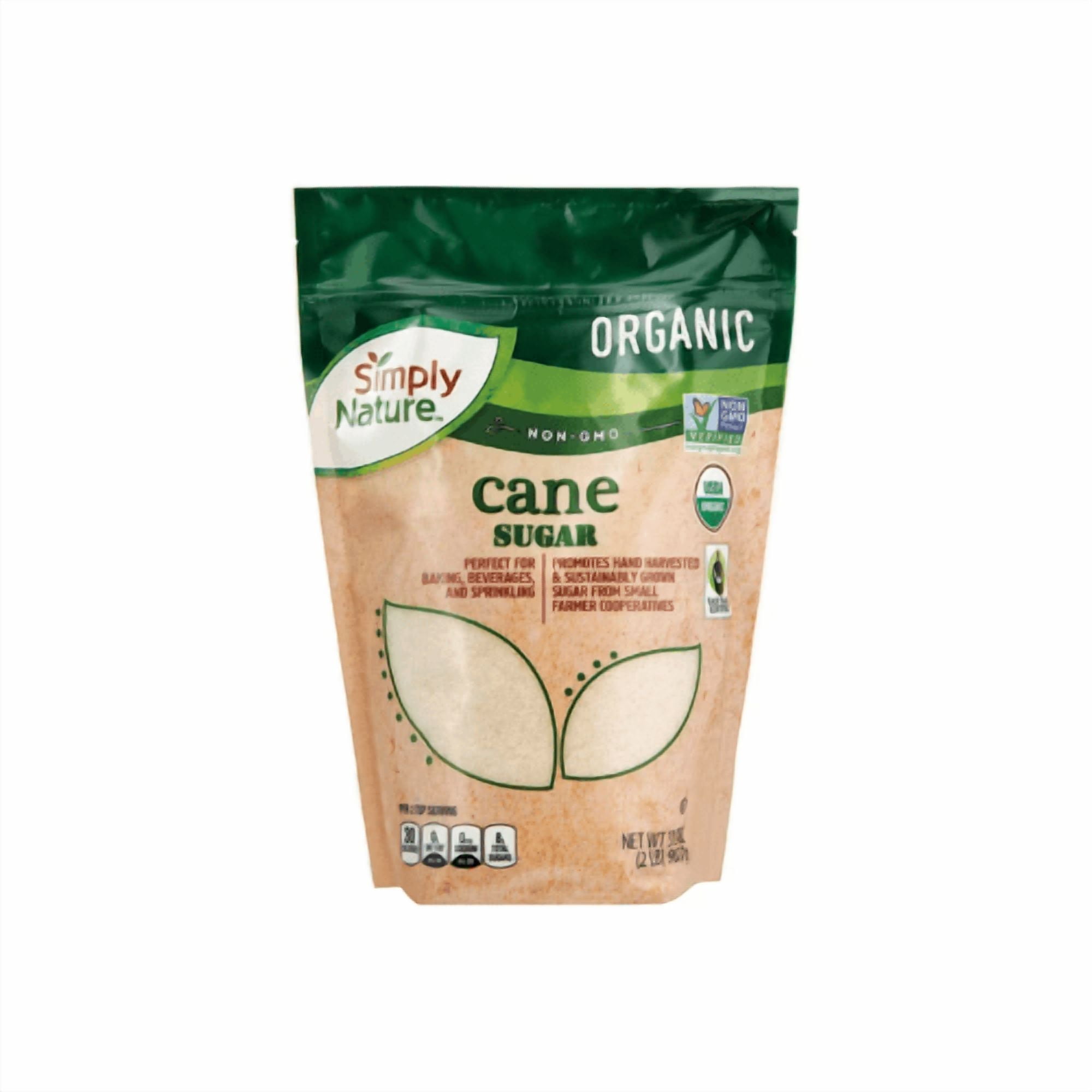 Simply Nature Organic Cane Sugar Pouch, 4-Pack 32 oz