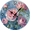 TBB-4de, variant on Eveokoki DIY Wall Clock 10 Inch Battery Operated Vintage Round Wooden Clocks Vintage Pink Roses Decor Silent Wall Clock for Home Kitchen Office Decoration