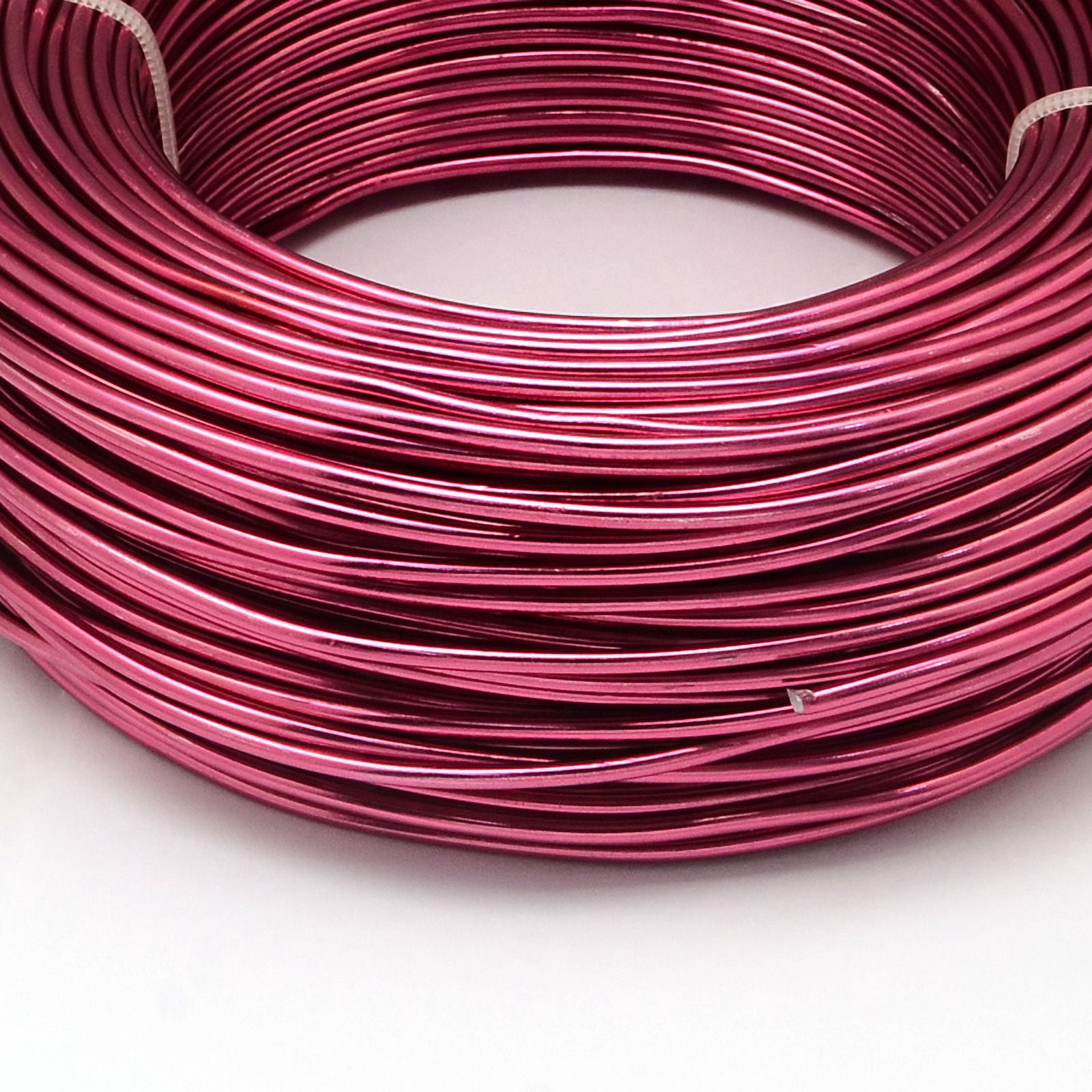 Anodized Aluminum Wire Bendable Metal Craft Wire Flexible Craft Wire for Beading Jewelry Craft Making Cerise 18 Gauge 1.0mm 200m/500g(656.1 Feet/500g)