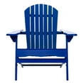 thumbnail image 2 of MALIBU Blue Acacia Wood Folding Adirondack Chair for Outdoors - Rustic Design, Slatted Seat, Wide Armrests, Easy Storage, 36.4" W x 30.3" D x 33.8" H, 2 of 13