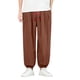 thumbnail image 2 of Pantalones largos para hombre, casuales, de moda, para vacaciones, lisos, casuales, con cintura elástica y bolsillos., 2 of 4