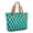 Blue and Black Wavy Checkered Pattern, variant on Blue and White Checkered Pattern Large Tote Bag for Women, Polyester Roomy Shoulder Bag with Pockets and Zipper, Foldable Gifts Ideas for Work School Gym