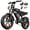 48V/25Ah*2 Batteries - Black+Inner Tube, variant on TakeMov Electric Bike for Adults, 750W Motor, 28MPH Class 3, 48V/15Ah, 7-Speed, 60 Miles, 20"x4" Fat Tire Ebike, E Mountain Bike, UL2849