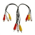 thumbnail image 1 of 1PC 3 RCA Male Jack to 6 RCA Female Plug Splitter Audio Video AV Adapter Cable, 1 of 3