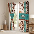 thumbnail image 3 of Patchwork Cowhide Blackout Curtains Bohemian Exotic Geometry Western Curtains 2 Panels 38"Wx54"L,Tribe Arrow Aztec Curtains & Drapes Farm Animals Bull Cow Print Farmhouse Decor, 3 of 6