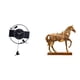 thumbnail image 1 of Reloj de pared,Reloj de pared colgante con forma de pájaro,de acrílico negro.,Reloj de pared decorativo con péndulo oscilante,Estatuas de caballos,Estatuas de caballos Figura de caballo, 1 of 8