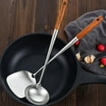 thumbnail image 4 of Wok Spatula and Ladle Tool Set, 17 Inches Kitchenware Hot N8S1> Steel H3R7, 4 of 9