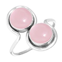 Rose Quartz Ring 925 Sterling Silver Handmade Jewelry
