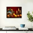 thumbnail image 5 of Fenyluxe Christmas Wall Decor Art Canvas Prints for Home Bedroom Kitchen Decoration with Candles Ornaments - Modern Ready To Hang Room Art 20x16in, 5 of 6
