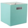thumbnail image 1 of Design Imports DII Cube de Polyester Carré Aqua Solide, 1 of 2