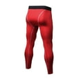thumbnail image 3 of Odeerbi Sports Pants for Men Shapewear Bodysuit Stretch Leggings Trousers Breathable Quick-drying Wicking Fitness Pants Red, 3 of 3