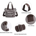 thumbnail image 6 of Sunyuer Canvas Tote Bag for Women, Crossbody Bag Handbag with Zipper Shoulder Bag for Shopping Travel Work, 6 of 7