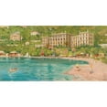 thumbnail image 2 of Glauco Cambon 14x9 Black Ornate Wood Framed Double Matted Museum Art Print Titled: Portoroz, a Summer Day in the Bay with the View of the Grand Hotel (Today Hotel Kempinski), 2 of 5
