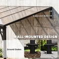 thumbnail image 4 of Outsunny Pavillon Adossé 13 Pieds x 10 Pieds, Pergola Extérieure à Toit Rigide Fixée au Mur, 4 of 10
