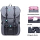 thumbnail image 3 of KAUKKO School Travel mochila para universidad flexible con laptop para 12", 16.1L(Nylon/Black) KAUKKO EP5-5-GreyBlack-RE, 3 of 5