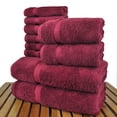 thumbnail image 3 of Luxury Hotel & Spa Quality, Quick Dry 100% Turkish Cotton, 700 GSM, Eco Friendly Towel, Bathroom and Kitchen Dobby Border Towels, 2-Bath Towel, 2-Hand Towel, 6-Washcloth (Bundle Set of 10, Cranberry), 3 of 3