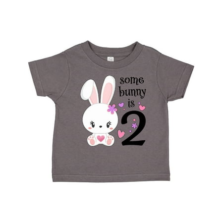 

Inktastic Somebunny is Two-Second Birthday Bunny Gift Toddler Boy or Toddler Girl T-Shirt