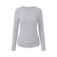 thumbnail image 6 of GUACER Ribbed Long Sleeve Tops for Women Crewneck Slim Fit Basic Tee Lightweight Knit Fall Casual Layering Undershirts, 6 of 9