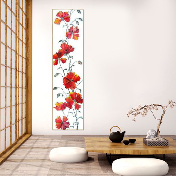 Cuadros Decorativos Taladro completo pared diamante pintura DIY flores rojas Rhinestone imagen artesanía decoración Ndcxsfigh Nuevos Originales
