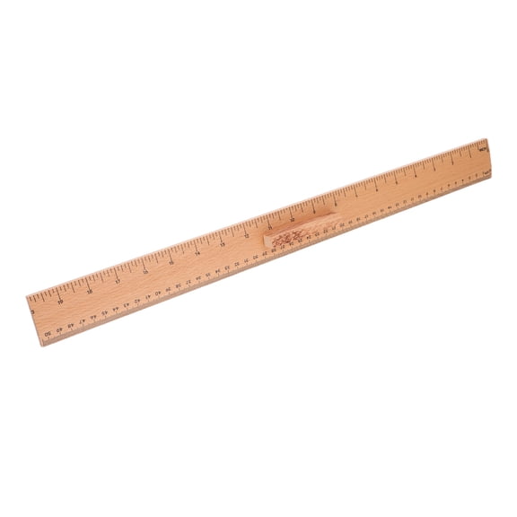 SEWOART Sewing Ruler in Khaki Wood for Measuring Use with Dual-Scale Design