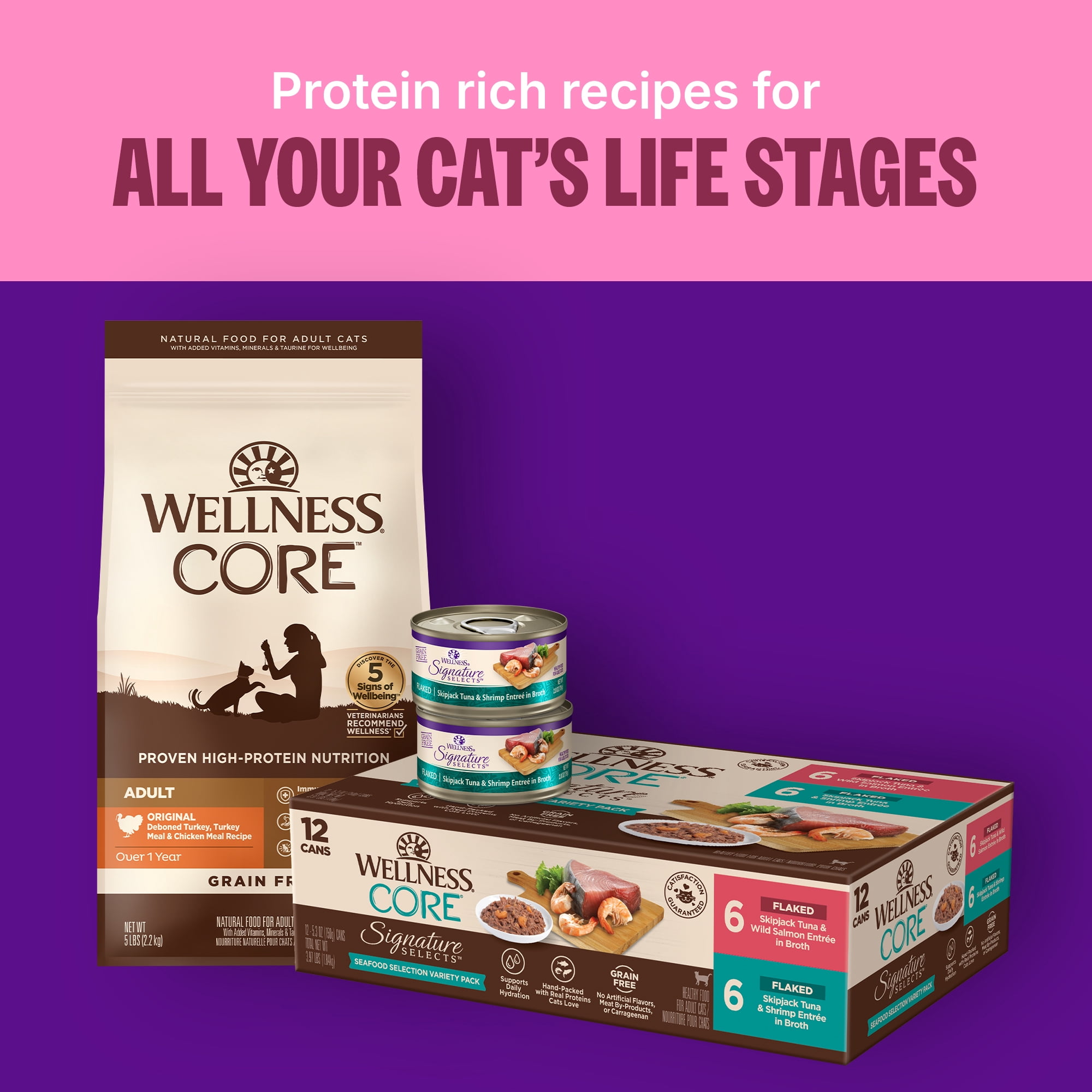 TOMORROW X 健康習慣サポート トライアルセット 2パック　未使用◆◆◆ Wellness CORE Signature Selects Wet Cat Food Variety Pack 2.8oz