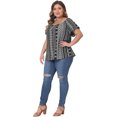 thumbnail image 3 of DARING DIVA Women's Plus Off Shoulder Boho Casual Blouse 3X Black, 3 of 6