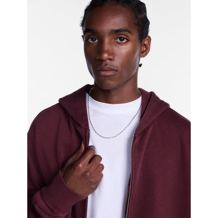 No Boundaries Men's Boxy Oversized Zip Hoodie photo 5