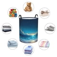 thumbnail image 4 of Fotbe Night Sky Beach Scene Cesto de Ropa con Asas, Cesto Impermeable de Gran Capacidad, Bolsa de Lavado para Dormitorio, Cesto de Ropa con Ruedas y Asas-Small, 4 of 6