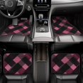thumbnail image 7 of Crystal Fleece Car Floor Mats Set Of Four - Bottom Injection Molded For Easy Installation To Prevent Interior Contamination Suitable For Most Cars Argyle Plaid Darkorchid_3, 7 of 7