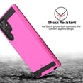 thumbnail image 2 of TJS for Samsung Galaxy S23 Ultra Phone Case, Dual Layer Brushed Finish Hard Inner Layer Armor Cover for Galaxy S23 Ultra (Pink), 2 of 5