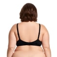 thumbnail image 5 of Curve Muse Women's Plus Size Add 1 and a Half Cup Push Up Underwire Convertible Lace Bras -2PK-Black,Dark Pink-32B, 5 of 6