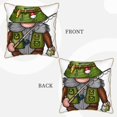 thumbnail image 3 of Haiem Fishing Gnome Print Velvet Soft Solid Decorative Square Throw Pillow Covers Set with Elegant Piping Christmas Cushion Case for Sofa Bedroom Car-20"x20", 3 of 8