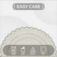 thumbnail image 3 of Better Trends Chic Round Bath Mat, 24" Diameter, 100% Cotton with Crochet Border, Water Absorbent, Ideal for Half Baths and Powder Rooms, Machine Washable, Ivory - Lilly Crochet Collection, 3 of 6