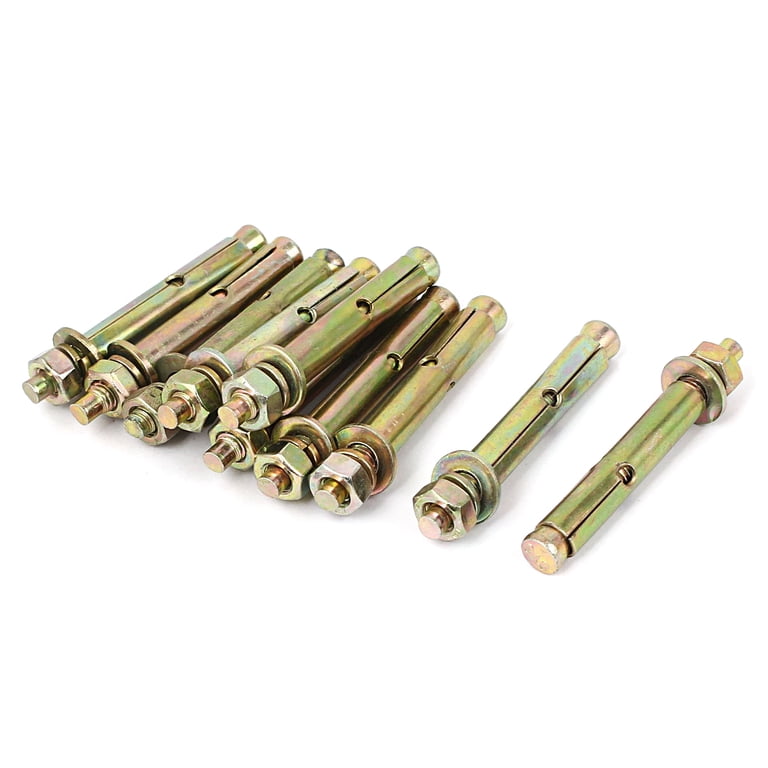 Lot De 10 Chevilles D'expansion M6 X 60mm Avec écrou Et Rondelle - Pour Béton, Métal - Neuf Sous Emballage