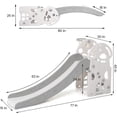 thumbnail image 2 of Toddler Slide, Ronipic 3 in 1 Slide for Kids, Freestanding Game Slide with Extra Long Slipping Slope and Basketball Hoop, Kids Slide Climber Set for Indoor Outdoor Ideal Gift Toys for Boys and Girls, 2 of 7