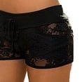 thumbnail image 4 of Sexy Women Lace See Through Solid Color Summer Shorts Low Rise Clubwear Pants, 4 of 5