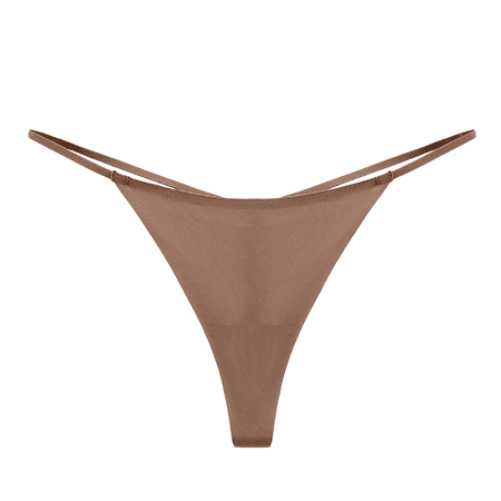 Meiodtion Underwear for Women Plus Size Hipster Comfort Seamless Panty Cute Banded Waist Breathable Stretchable Panties Coffee M