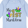 thumbnail image 4 of Inktastic My 1st Mardi Gras with Mask Boys or Girls Long Sleeve Baby Bodysuit, 4 of 5