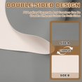 thumbnail image 3 of Juego de 2 manteles y posavasos Uxcell, manteles de mesa de cuero PU de doble cara, lavables y resistentes al calor (Gris oscuro/Beige), 3 of 7