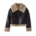 thumbnail image 5 of KANG Women Winter Street Short Jacket Faux Lined Thickened Warm Outerwear Coat With Stand Collar For Casual Daily Wear, 5 of 5