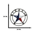 thumbnail image 6 of Western Patriotic Lone Star State Texas With 4 Stars Metal Wall Circle Sign 24"D, 6 of 8