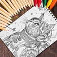 thumbnail image 4 of MOTAVYN Space Cat Coloring Book for Adults, Spiral Bound, Soft Cover,, 4 of 6
