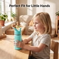 thumbnail image 5 of Hawsaiy 12oz Kids Water Bottle with Straw, Stainless Steel Insulated Toddler Water Bottle, Leak Proof BPA-Free Small Water Bottle for School Boys Girls, Green, 5 of 8