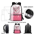 thumbnail image 2 of Yuyamidu Cute Pink Axolotl School Backpack for Girls, Lightweight Student Daypack with Multi Pockets for Elementary Class, Travel & Daily Use, 2 of 6