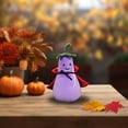 thumbnail image 3 of LJMsdf 7.87" Halloween Eggplant Plush Toy, Purple Stuffed Vegetable with Vampire Cape for Fall Seasonal Decor, 3 of 5