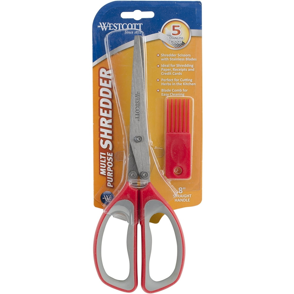 All Purpose Shredder Scissors, 8", Red