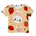 thumbnail image 4 of Kids Girls Easter Shirt Short-Sleeved T-Shirt Blue Easter Graphic Tees Girls Easter Summer T-Shirt Girls T Shirts Size 6-7 Years, 4 of 4